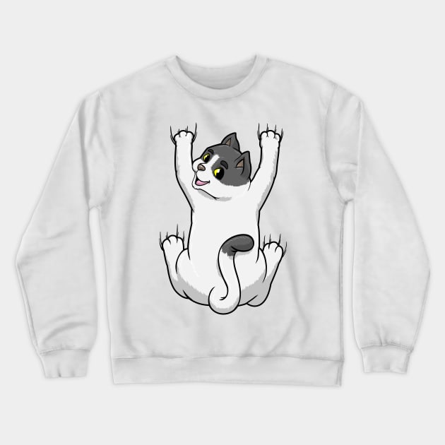 Cute cat at the hug Crewneck Sweatshirt by Markus Schnabel